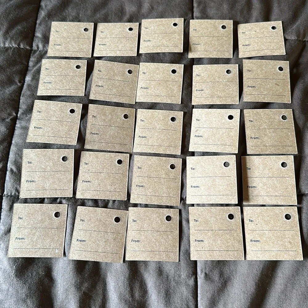 Bath & Body Works Small Cardboard Gingham Gift Tags